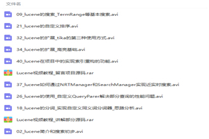 Lucene全文检索引擎架构零基础入门到实战视频教程 - 零度风格-零度风格
