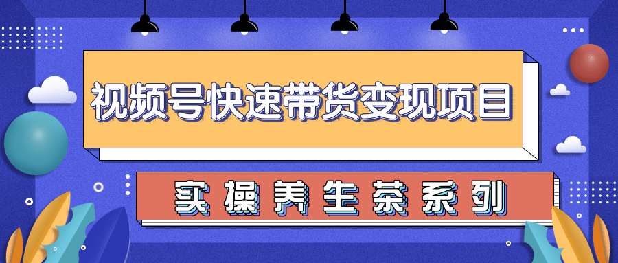 视频号带货实操变现项目，零基础操作养身茶月入10000+ - 零度风格-零度风格