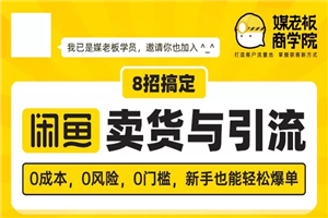 媒老板8招搞定闲鱼卖货与引流：3天卖货10万，3个月加粉50万 - 零度风格-零度风格