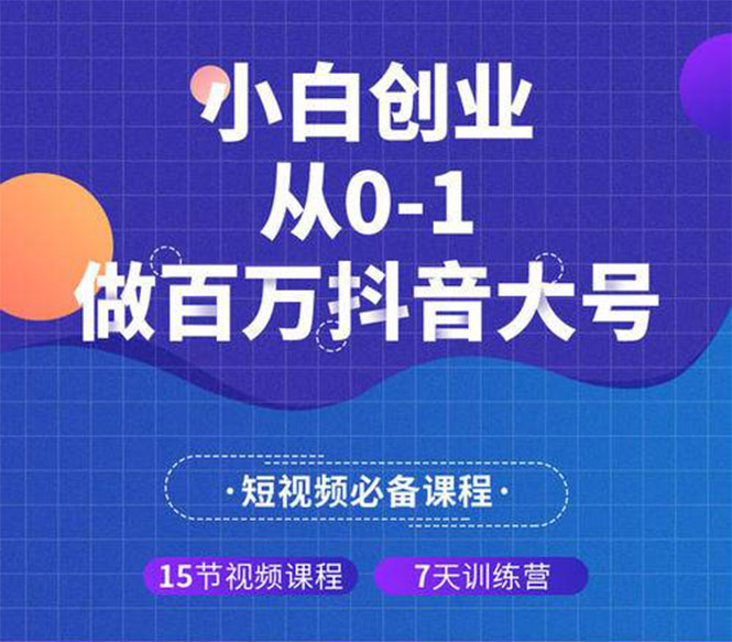 蛋解创业 小白创业从0-1做百万抖音大号 全套实战课 - 零度风格-零度风格