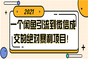 一个闲鱼引流到微信成交的绝对暴利项目！【视频教程】 - 零度风格-零度风格