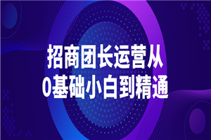 招商团长运营从0基础小白到精通 - 零度风格-零度风格