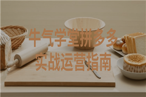 牛气学堂拼多多实战运营指南 - 零度风格-零度风格