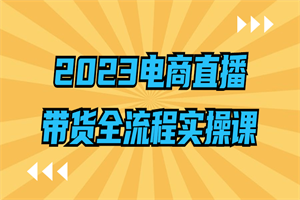 2023电商直播带货全流程实操课 - 零度风格-零度风格