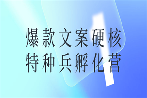 爆款文案硬核特种兵孵化营 - 零度风格-零度风格