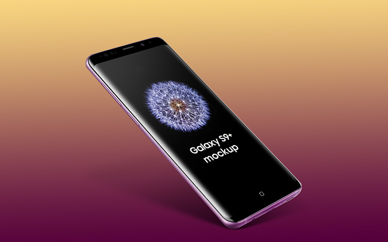 漂浮的三星GalaxyS9Plus模型(PSD)