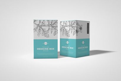 包装药盒包装样机PSD素材 - 零度风格-零度风格