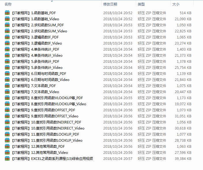 Excel 之函数系列课程全集（13集）_电脑办公教程 - 零度风格-零度风格